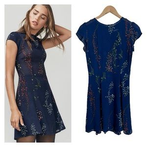 Reformation Millie Dress Blue Floral Size 2
